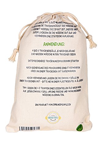 Swooly asciugabiancheria palline in 100% lana d'