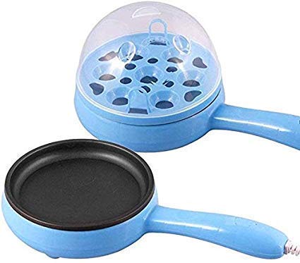 SHREVI IMPEX Electronic 2 in 1 Single Layer Egg Boiler Steamer Cooker with Handle/Egg Boiling Non-Stick Steamer and Egg Frying Pan Machine in Multicolor