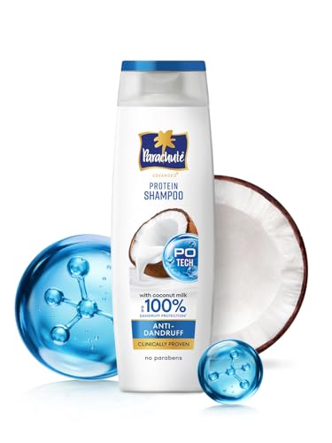 Image of Parachute Advansed Anti-Dandruff Shampoo with Coconut Milk & PO Tech | Up to 100% Dandruff protection | for Strong Healthy Scalp | Paraben free | For Men & Women | 340ml