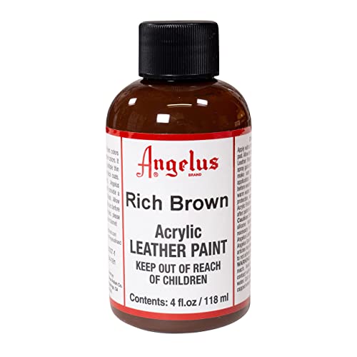 Angelus Acrylic Leather Paint-4Oz.-Rich Brown #TOP14