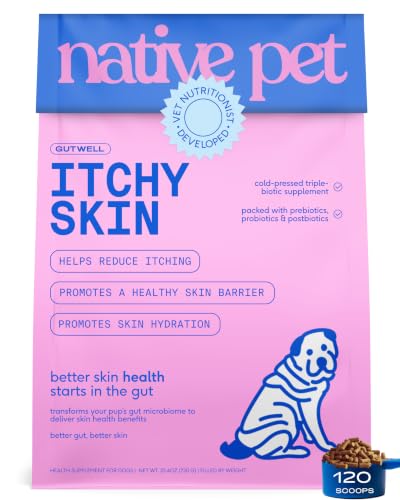 GutWell Itchy Skin Dog Itching Relief & Allergy Relief, 120 Scoops - image 1