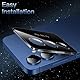 JETech Kameraschutz für Samsung Galaxy S25+ / S25 Plus 5G, 9H Gehärtetes Glas Individuelle Metallring Abdeckung, Einfache Installation Tablett, HD Klar, 1 Set (Navy)