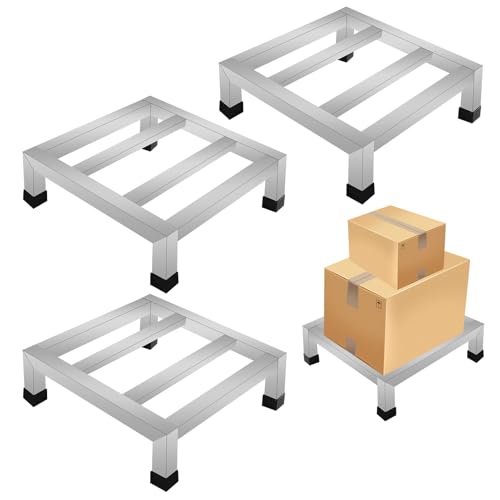 3Pack Stainless Steel Dunnage Rack 11.8 L x 11.8 W x 3.9 H No-Assembly