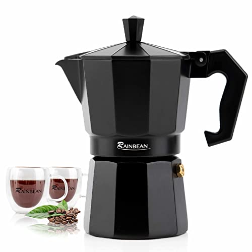 Portable Stovetop Espresso Maker With 2 Mugs, Classic 6-Cup Latte & Cappuccino Moka Pot Cafe Maker, Italian Coffee Maker For Gas Or Electric Aluminum #TOP29