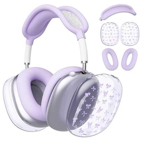 BlHMCASE �w�b�h�t�H���J�o�[ AirPods Max�p ���킢���p�[�v���{�E�N���A�C���[�J�b�v�J�o�[�A�p�[�v���V���R���C���[�p�b�h�P�[�X �w�b�h�o���h�J�o�[ Apple AirPods Max 2/1(2026/2024/2020)�p