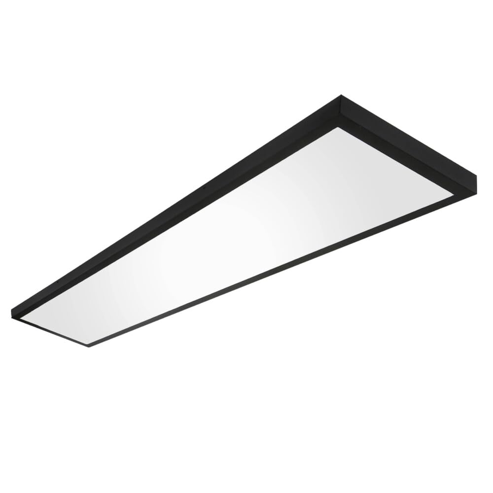 Backlit LED Panel 2in1 Aufbau-/Einbau-Deckenleuchte schwarz 120x30cm 40W neutralweiß 4000K 4000lm IP20 L1195xB295xH38mm