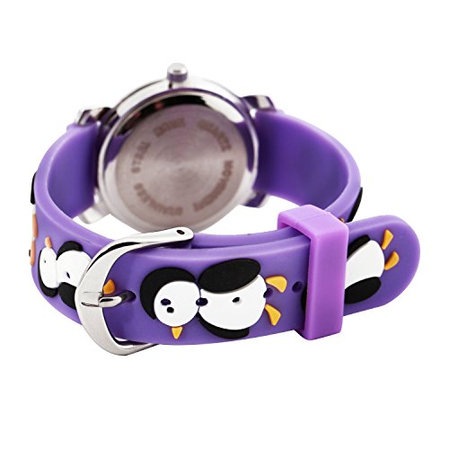 Image of Jewtme Kids Time Teacher Watches 3D Cute Cartoon Silicone Children Toddler Butterfly Wrist Watches for Ages 3-10 Boys Girls Little Child
