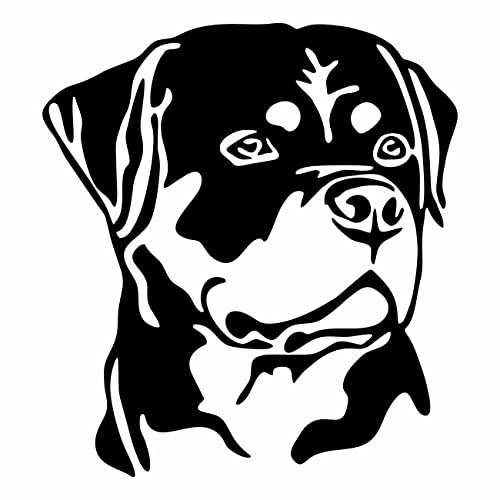Adesivo Rottweiler Riflettente Per Auto - PVC Impermeabile 22cm
