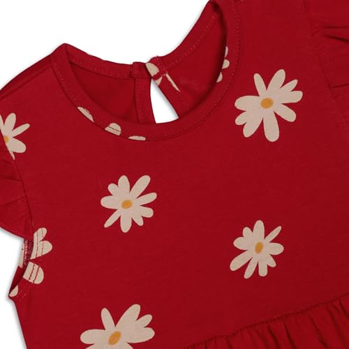 Image of T2F Baby Girls' Printed A-Line Dress | 100% Cotton | Soft Fabric|Knee-Length | 3-24 Months