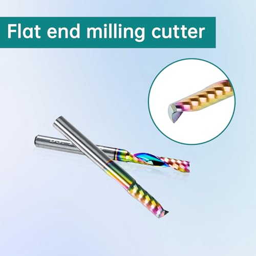 Image of NZ 1 /8 inch 1-Flute End Mill DLC-Coated Carbide - for Aluminum, Copper, Titanium (HRC45), 5pcs