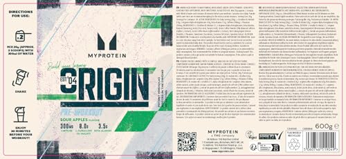 Myprotein Alpha Pre-Workout Powder with Beta Alanine and Caffeine - Sour Apple - 600g - Image 3