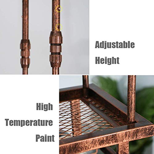Soporte para vino ajustable 30-60 cm 2 niveles rojo miniatura 4