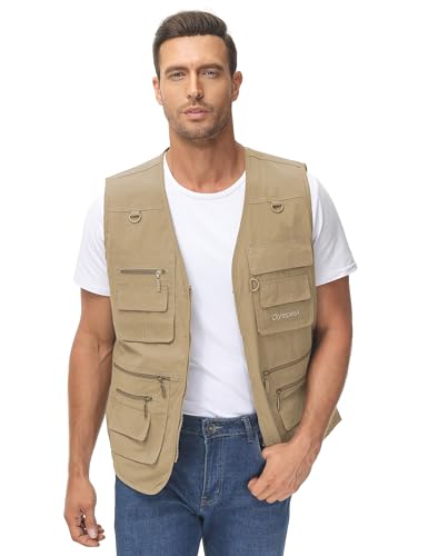 Lentta Men's Fishing Vest Summer Outdoor Lightweight Work Photo Vest 16 Pockets3
