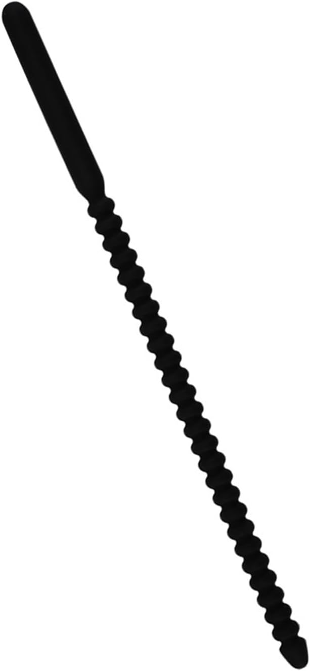 Men's Male Head Metal Support Rod F95-SS (Black (Silicone), 5mm)