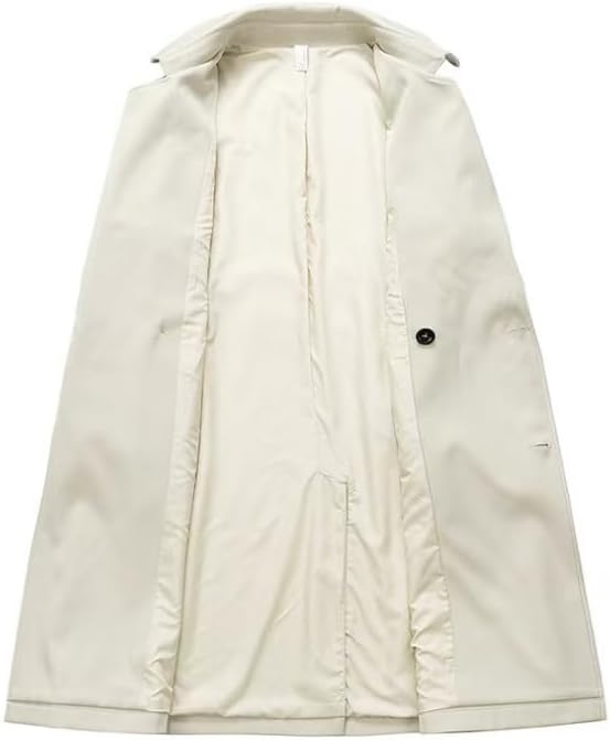 [VNEWSCHI] チェスターコート メンズ 春秋 ビジネスコート ロングコート 折り襟 トレンチコート レディース ベルト付き