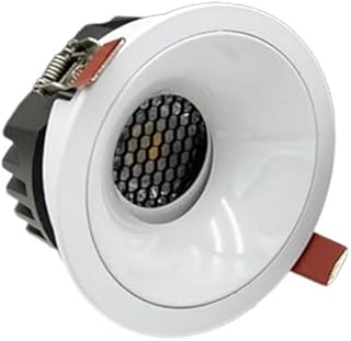 WLBHWL Recessed Lighting, 7W/12W 3.2-inch COB Ceiling Spotlight with Honeycomb Mesh, Indoor LED Recessed Downlight,White Baffle, Anti-Glare,CRI 95 for Living Room Corridor