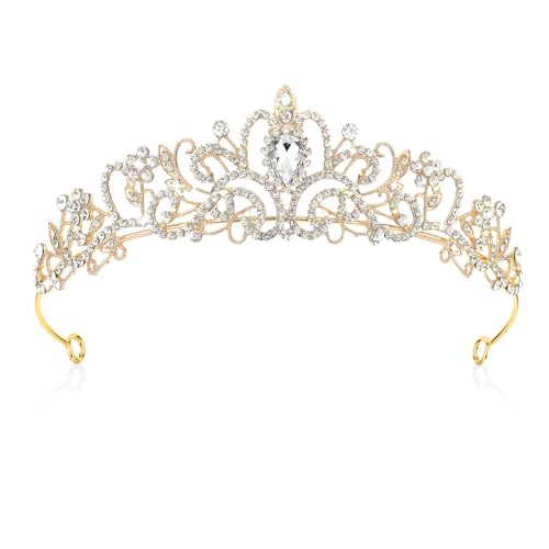 Coroa de princesa, menina, mulher, coroa de cristal, tiaras de princesa, elegante Corwn Royal Queen, joia para namorada, diadema de stress, presente de cabelo para mulheres, casamentos, festas de