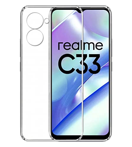 Image of COVERBLACK Transparent Rubber Case Back Cover for Realme RMX3624 / Realme C33 - Transparent