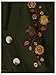 BEAUDRM Women's Floral Boho Cardigan Sweater Cottagecore Cropped Cardigan Western Embroidery Button Down Sweates Knit Top Army Green Large