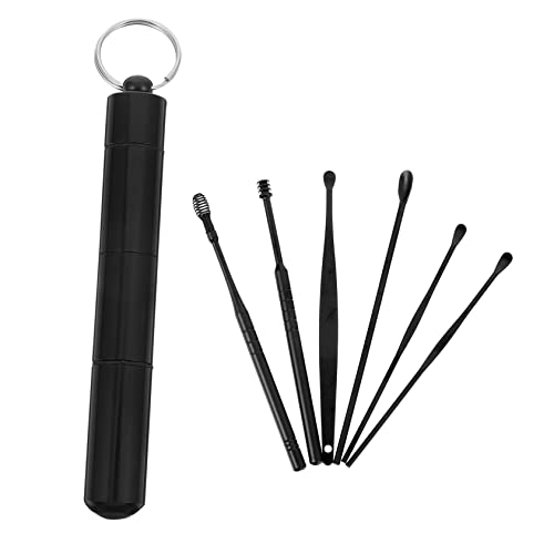 Gogogmee Stainless Steel Ear Set 6pc Removal Compatible Multipurpose Cleaning Tools