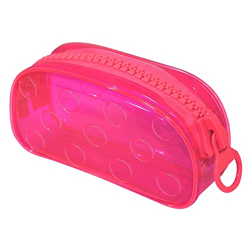 Genérico Bolsa Escolar Bubble Estojo Escolar Grande Trator Cristal Translúcido Color Bubble (Rosa)