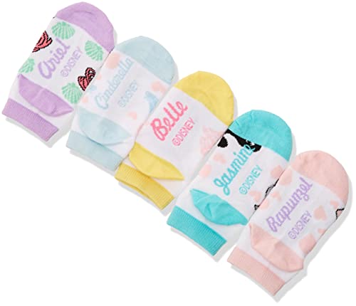 Image of Disney Girls' Disney Princess 5 Pack Shorty Socks