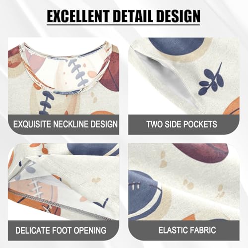 Pajama Sets Short Sleeve American Football Baseball Pattern Soft Cotton Summer Sleepwear 2 Piece PJS Size 5-14T3