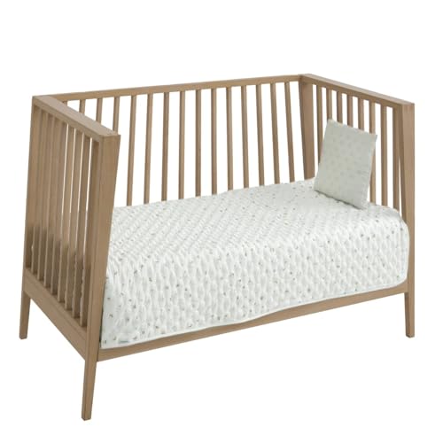 Cambrass - colcha bouti para verano y entretiempo - colcha cubre cuna fina - 100x140 cm House Mint