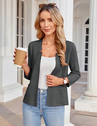 Image of GRACE KARIN 3 /4 Sleeve Sweater Blazer Jackets for Women Business Casual