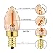 C7 Led Light Bulb 0.5W E12 Light Bulbs, Vintage LED Filament Candelabra Night Light Bulbs Amber Glass, Ultra Warm White 2200K,5 Watt Equivalent 50 Lumen,Non Dimmable,5Pack