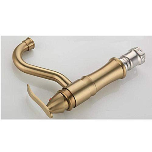 Robinet mitigeur or brossé de qualité supérieure pour lavabo chic de salle de bains - 6