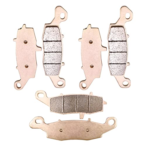 Sintered Brake Pads Compatible With Kawasaki Vulcan 1500 Vn1500 2001-2005 / Vulcan 1600 Vn1600 2005-2008 / Vulcan 1700 Vn1700 2009-2013 / Zr7S Zr750 2001-2005, Sintered Metal, Front And Rear #TOP6