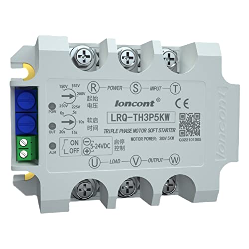 Démarreur progressif triphasé 8KW avec relais semi-conducteurs pour moteur en ligne