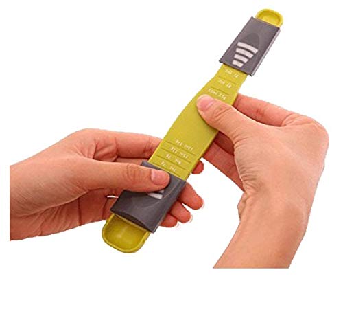 Spoon for Measurement in Gram and ML Best Kitchen Tools in Double End Use Plastic Cooking Baking Measuring Spoon. 1 Pc White Or Green