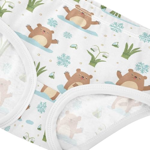 Wusikd Cute Groundhogs Girls' Underwear Cotton Girls Briefs Soft Toddler Underwear 2T4