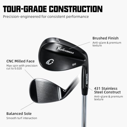 Image of XDriveMax 3-Piece Golf Wedge Set, 52 56 60 Degree, Right Hand