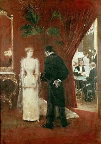 Tableau Jean Béraud La Conversation Privée Impression Vintage 60x90cm