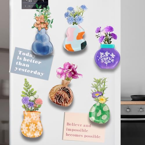 Imanes Decorativos Grandes en Forma de Flor para Nevera miniatura 2