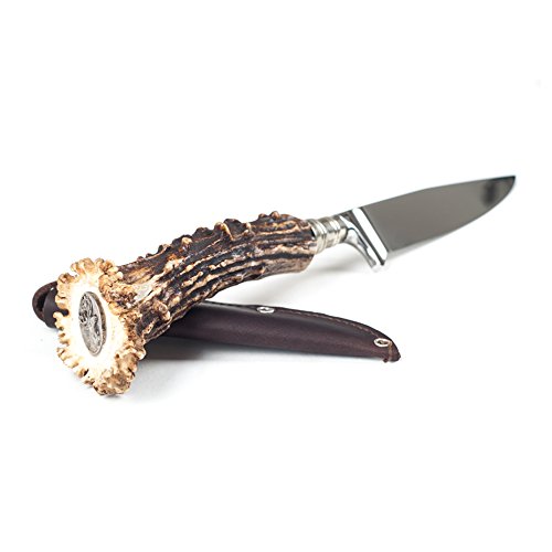 Almbock Trachtenmesser Rehkrone - edles Lederhosen-Messer, Jagdmesser...