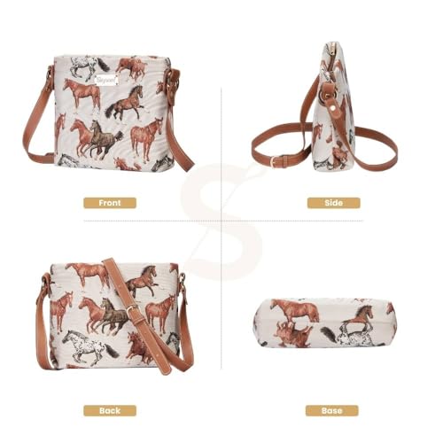 Image of Signare Tapestry Crossbody Bag Sling Shoulder Purse for Women