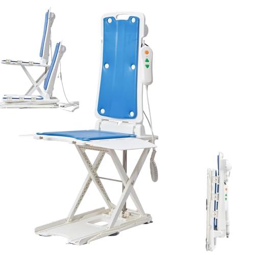 Sedia elettrica per vasca da bagno, reclinabile e regolabile in altezza, con capacità di 136 kg, per un bagno sicuro e indipendente