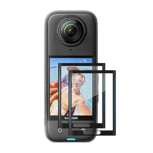 Image of Action Pro Tempered Glass Screen Protector Compatible with Insta360 X4, 9H Hardness Ultra HD Clear LCD Display Protection Film, Scratch Resistant Bubble-Free (Pack of 2)