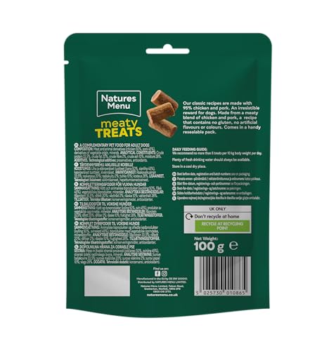 Natures Menu Meaty Treats for Adult Dogs with Chicken - 7 x 100g, 100 g (Pack of 7) - Image 4