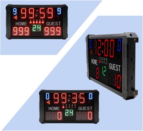 Marcador electrónico LED portátil multi-deporte 14 dígitos miniatura 4