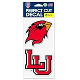 WinCraft Lamar University LU Cardinals Big Red Set of 2 Die Cut Decals (4" x 4" ea)