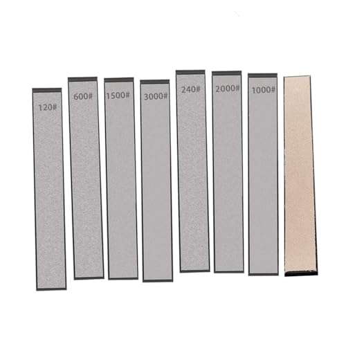 Diamant Schleifstein Set für Ruixin Messerschärfer Profi, 7 Stück messer schleifstein inkl 120#, 240#, 600#, 1000#,1500#, 2000#, 3000# & 1 Leder, Diamond Knife Sharpener Stone