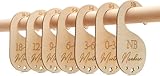 Baby Closet Dividers, Set of 7 Baby Clothes Organizer, Double Sided Wooden Baby Closet Organizer for Nursery, Size Newborn to Toddler, Baby Clothes Dividers for Closet Hanging on Standard Rod