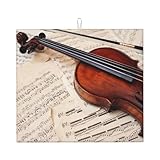 【Dimensions】 : 23 x 21 x 1,3 cm. Conception double face : une face présente un joli motif absorbant, l'autre est en microfibre grise.