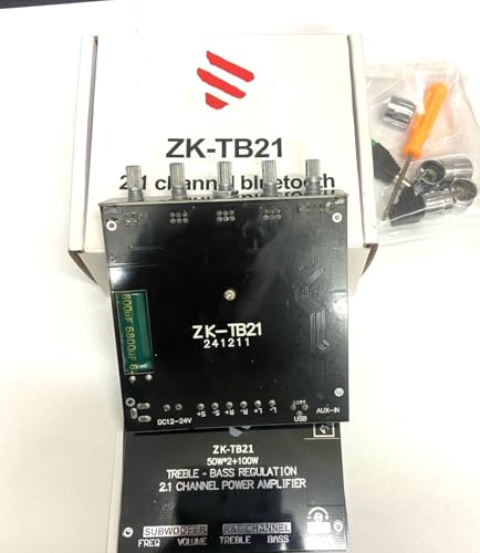 Image of DHRUVPRO CA-TB21 2.1Channel BT Amplifier Board Original TPA3116D2 Chip 2x50W+100W HIFI Audio Power Amplifier Board ZK-TB21