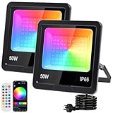 [IP66 étanche] Le projecteur RGB extérieur est fabriqué en verre trempé et en alliage d'aluminium haute densité et est étanche selon la norme IP66. Étanche, résistant à l'humidité, à la poussière, aux températures élevées et au froid, il peut fonctionner à l'intérieur comme à l'extérieur. C'est le meilleur choix pour l'éclairage extérieur dans le jardin, la cour, la pelouse, le parc, la place, etc.